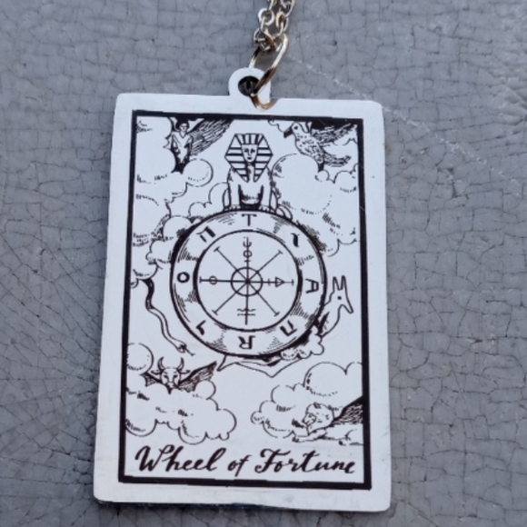 Dolls Kill Jewelry - ❤️ 2/$20 Wheel Of Fortune Tarot Card Stainless Steel Necklace
